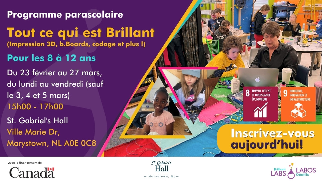 Affiche présentant le programme de la St. Gabriel's Hall