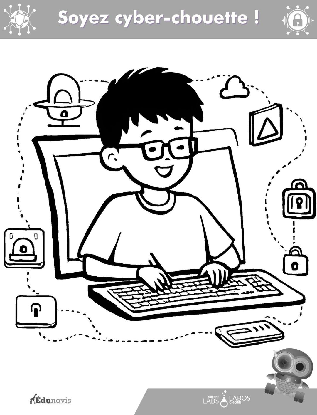 Image de couverture du premier document de coloration sur la cybersécurité