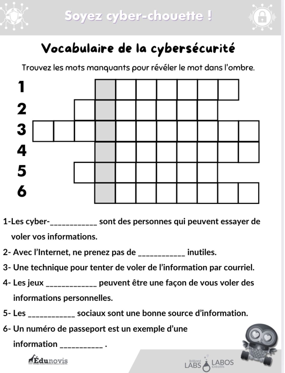 Image de couverture du deuxième document sur le vocabulaire de la cybersécurité