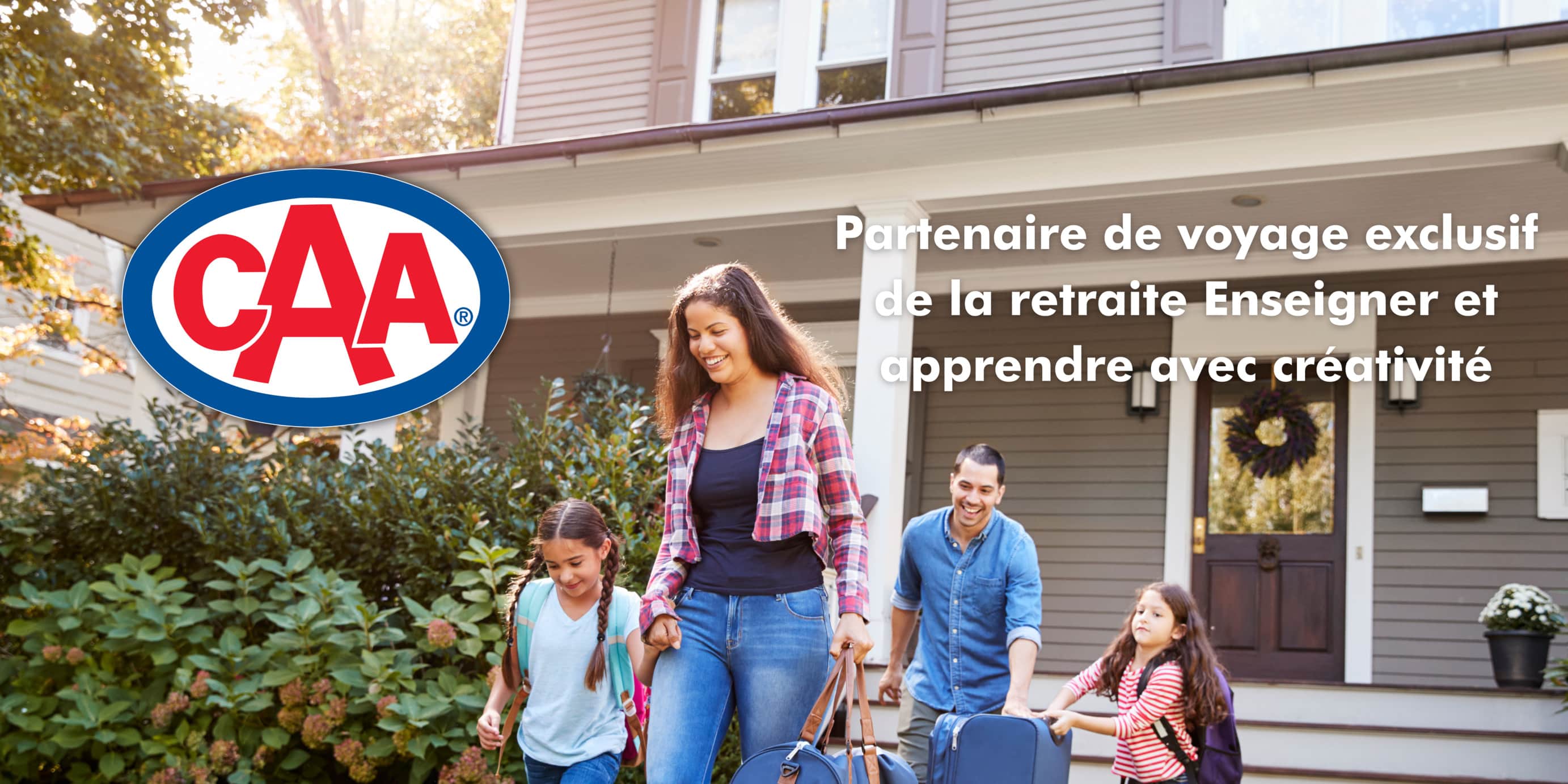 Bannière de sponsor pour la CAA, partenaire de voyage officiel de la retraite d'apprentissage et d'enseignement BL !